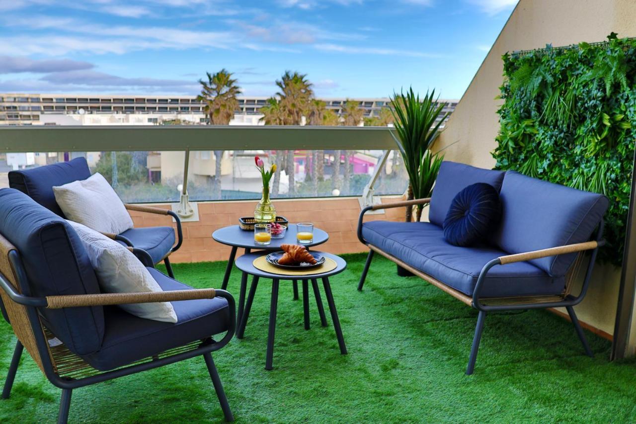 'Cap Confession' - Naturiste - Sea View - Beach - Parking -Air Conditionaire Agde Dış mekan fotoğraf